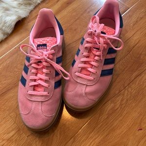 Adidas gazelle hot pink platform shoes